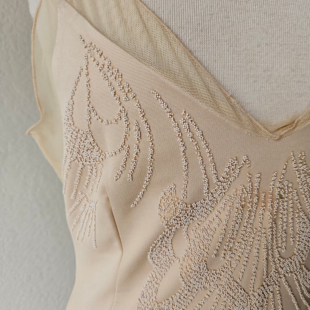 Alexia Admor Womens Beige Nude Look Kardashian Cocktail Dress L MSRP $305 NWT - Picture 5 of 12